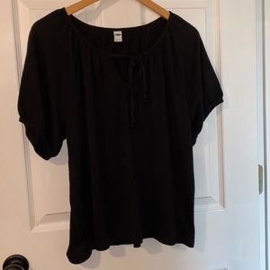 Black Old Navy peasant top sz large